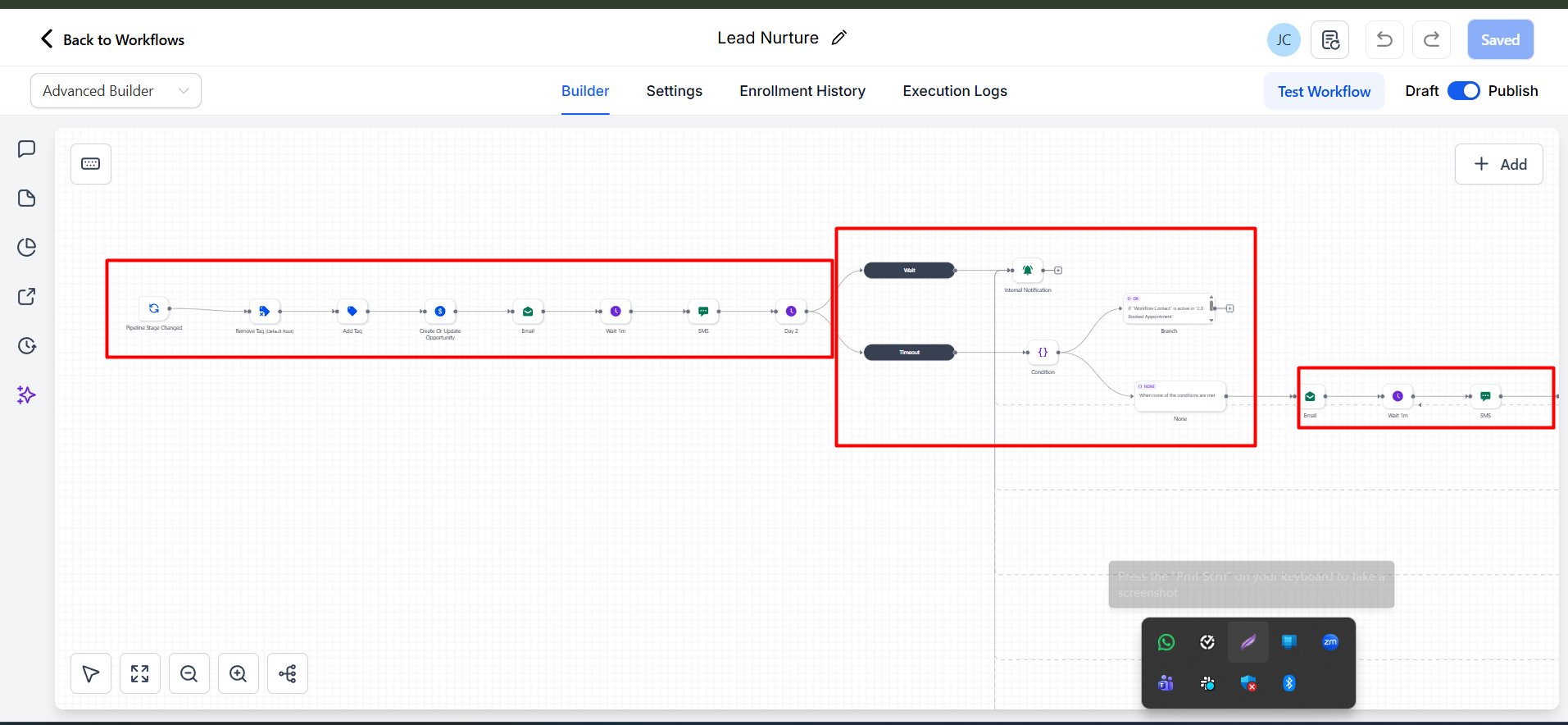 Lead nurture workflow